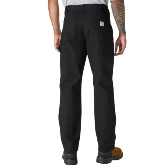 Carhartt Men's Rugged Flex Relaxed Fit Duck Double-Front Utility Work Pant Black - Picture 2 of 10
